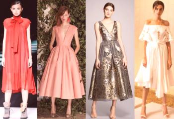 Midi šaty: Krásné nové 2018 a nepřekonatelné obrázky na fotografii
