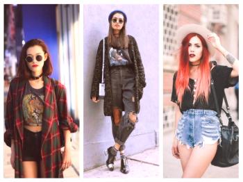 Grunge styl v oblečení: nejmódnější vzpurné obrázky na fotografii